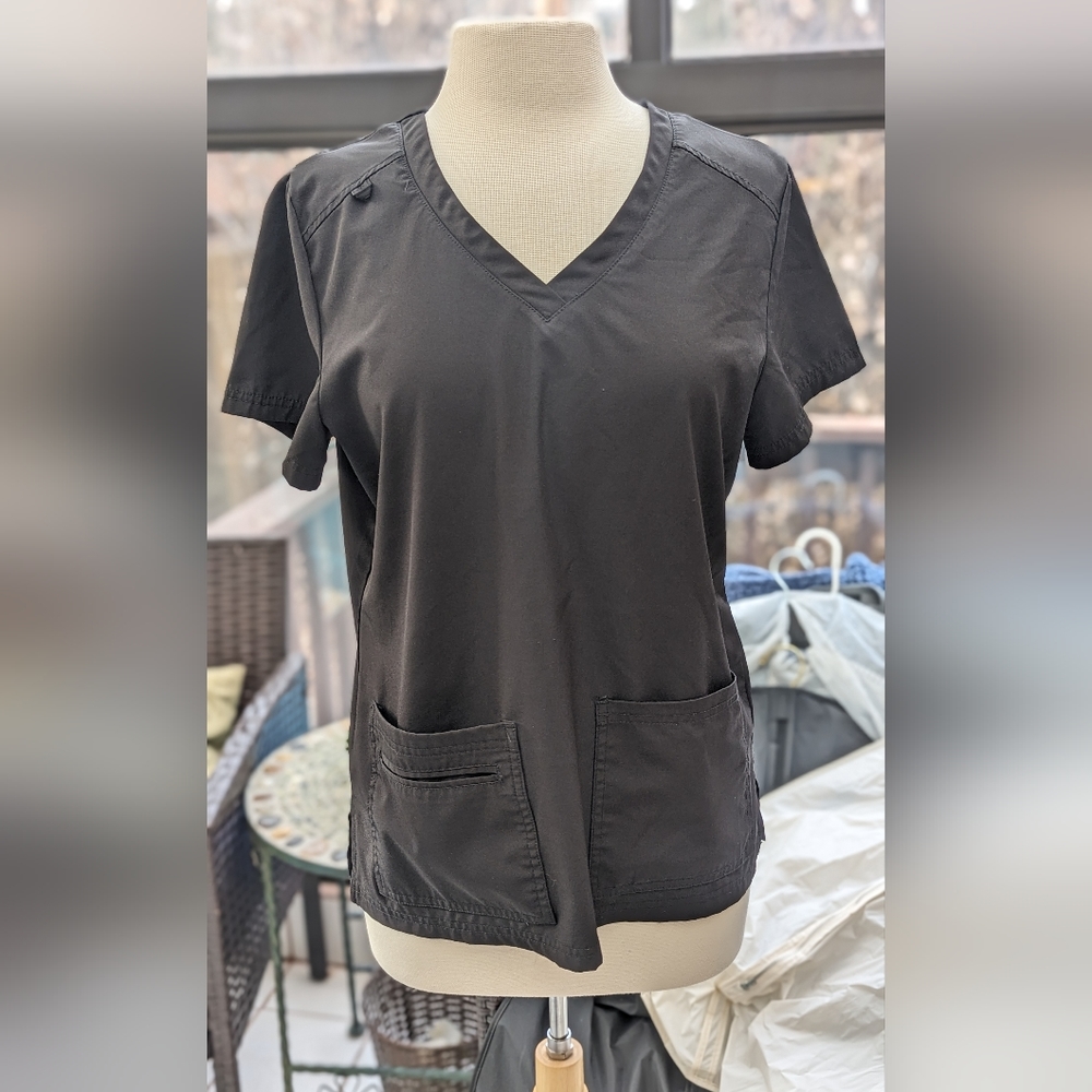 Natural Uniforms black scrub top